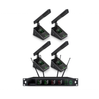 麒麟方圖無線會議套裝1-4方桿/M系列T2-WS-M401